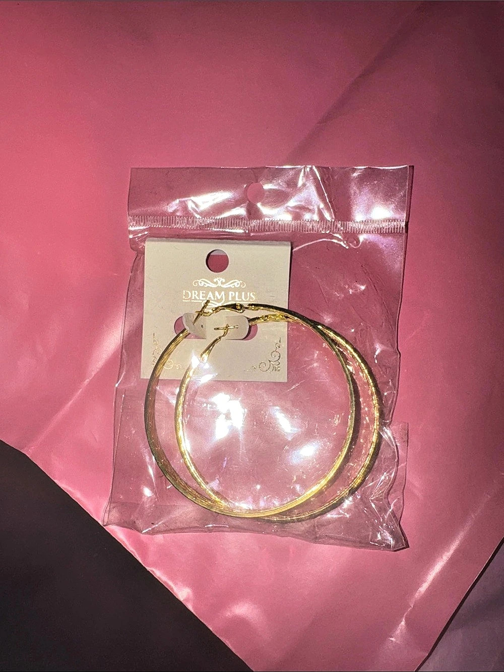 Dream Plus Gold-Tone Hoop Earrings NWT
